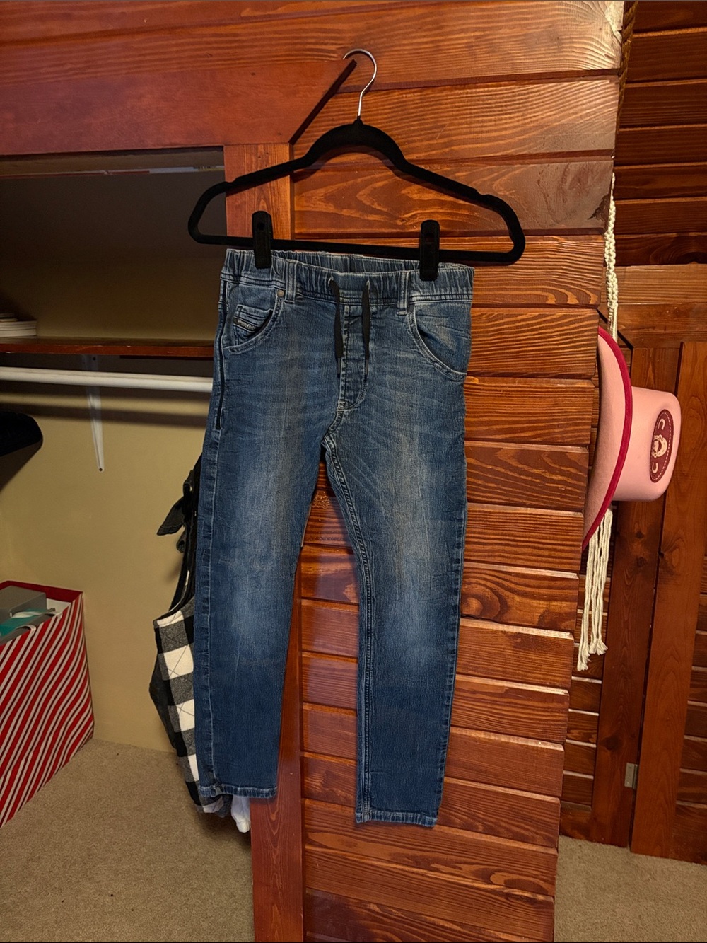Diesel Boys Blue Washed Denim Jeans